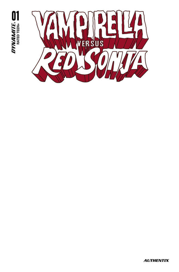 Vampirella vs Red Sonja #1 Cover F Blank Authentix