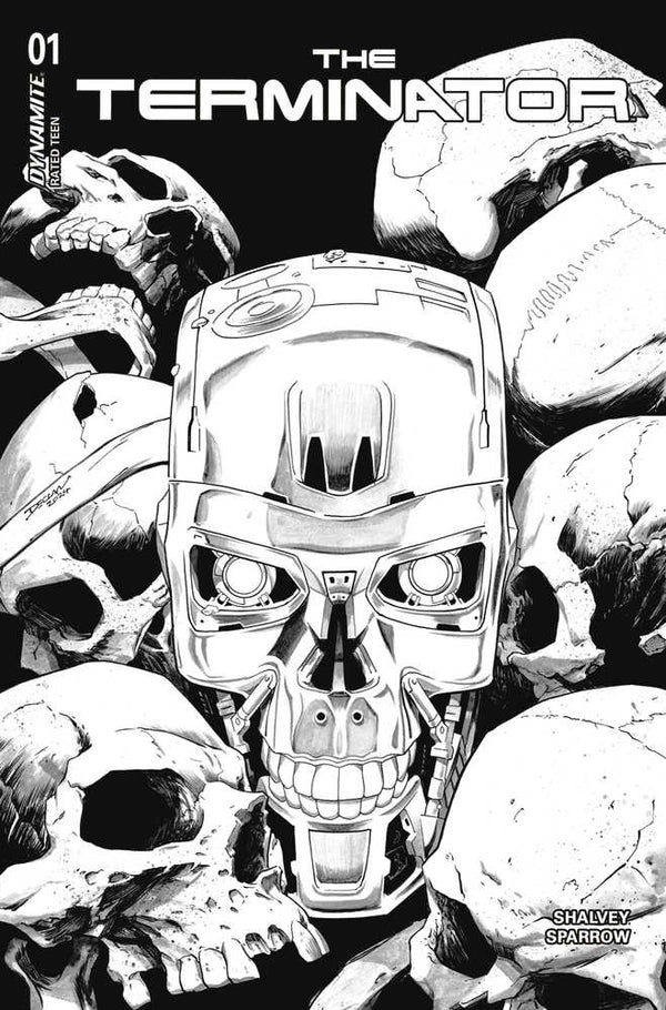 Terminator #1 Cover O 20 Copy Variant Edition Shalvey Line Art