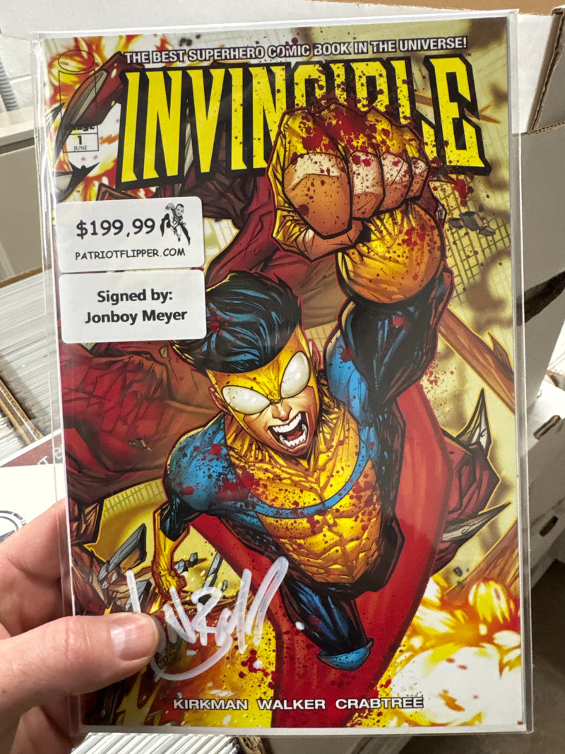 Invincible 1 Exclusive signed by Jonboy Myers