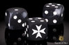 Knights Templar - Black x25 Dice / Round Corner